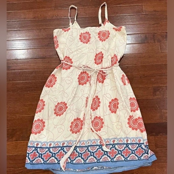 Gap white coral and blue floral cotton sundress size small - Picture 4 of 4